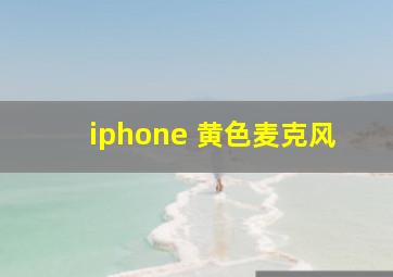 iphone 黄色麦克风